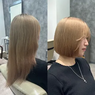 ミディアム 似合わせボブ 🌻 北澤七海のヘアスタイル