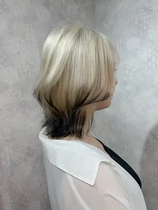 ミディアム カラー ヘアアレンジ 💕ブリーチ/ヘアメ 🎀YUUKAのヘアスタイル