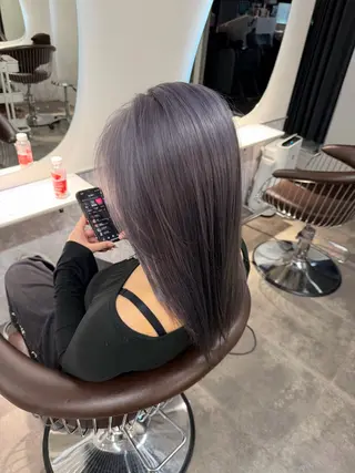 セミロング カラー ブリーチ/エクステ/ 新宿/アリルのヘアスタイル