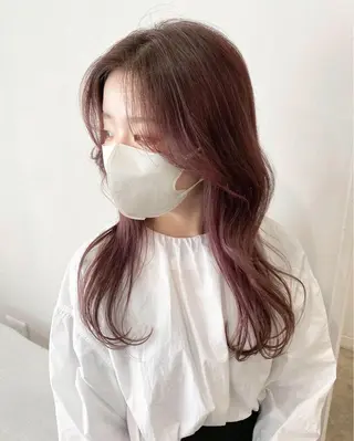 ミディアム カラー ヘアアレンジ kohana 🎀韓国ヘア🎀🤍のヘアスタイル