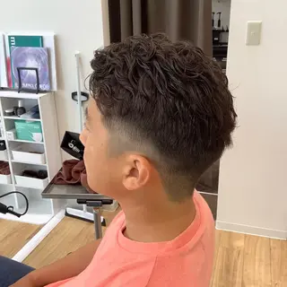 ショート パーマ メンズ エイジングケア特化 美容師✂️山崎竜二のヘアスタイル
