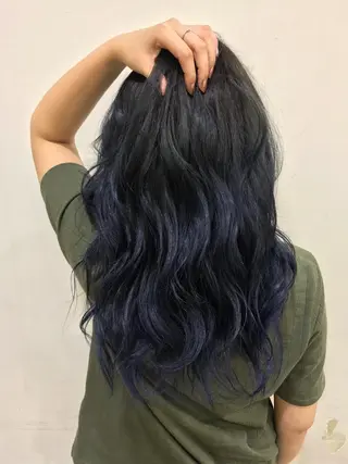 ロング カラー ヘアアレンジ AMI ウルフパーマ/メンズのヘアスタイル