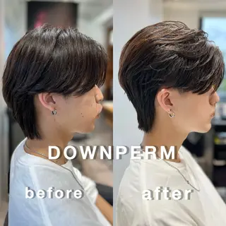 ショート メンズ 【メンズ特化✨】 縮毛矯正/千原涼麻のヘアスタイル