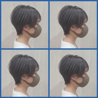 ショート カラー 顔周りレイヤーカット 髪質改善代表西村功平のヘアスタイル