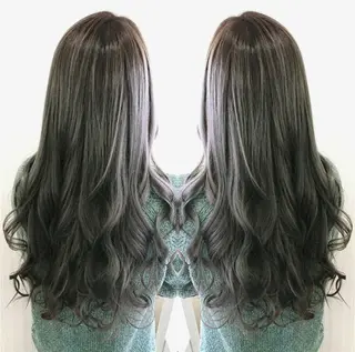 ロング カラー れん/ハイトーン /エクステ/韓国風のヘアスタイル