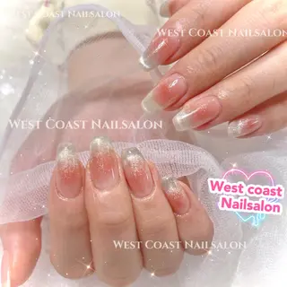 ネイル リボン、ガーリー パーツ放題専門店のネイルデザイン