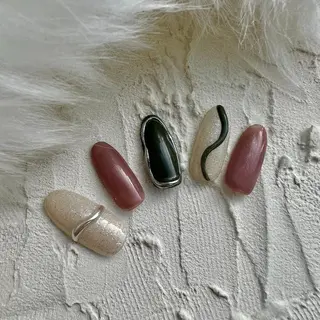 ネイル ⭐︎休業中の練習⭐︎ JNA認定講師髙橋のネイルデザイン