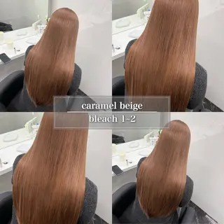 ミディアム カラー ハイトーン/ 髪質改善/上質艶髪のヘアスタイル