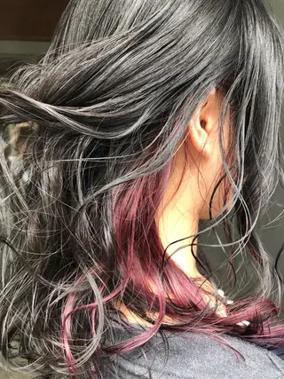 ミディアム カラー ヘアアレンジ ミニボブ/ブリーチ 🌈MISATOのヘアスタイル