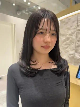 ミディアム カラー 銀座/ヘアセット/ 島村美帆のヘアスタイル