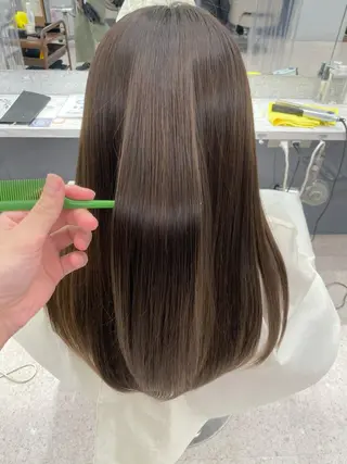 ミディアム 京都レイヤーカット/ 縮毛矯正/羽柴りくのヘアスタイル