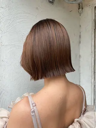 ミディアム カラー ブリーチ/レイヤー 💙ayame💙のヘアスタイル