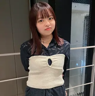 ミディアム カラー iet.所属・ウルフ/ボブ/耳ツボ ジュエリー◎ricoのヘアスタイル