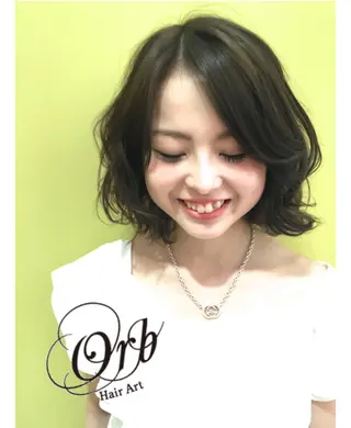 ショート ミディアム カラー パーマ 鬼頭 洋吏のヘアスタイル