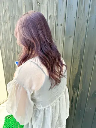 セミロング カラー アオトソラ いしざかのヘアスタイル