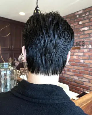 ショート メンズ Vicky オリーブ メンズカジュアルのヘアスタイル