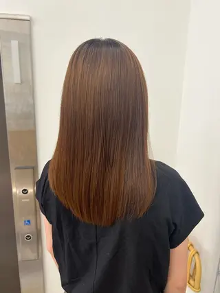 セミロング アレンジ/ブラウン カラー HARU🕯のヘアスタイル