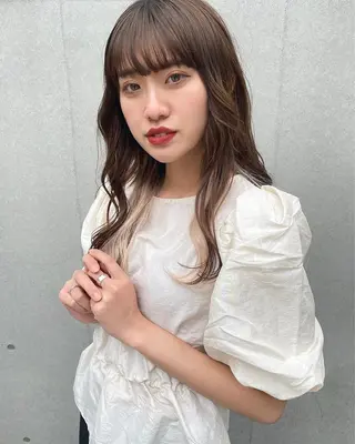 ミディアム カラー HOLON池袋所属・ウルフカット ハッシュカット/七海のヘアスタイル