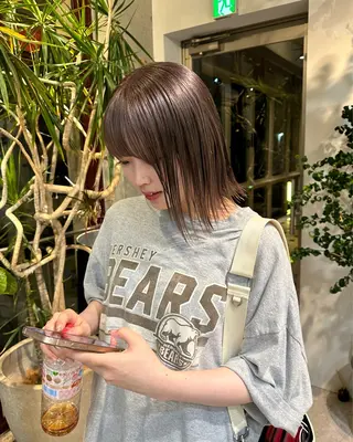 カラー ササキカズマ〻透明感 〻色落ち〻赤み消しのヘアスタイル