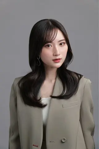 ロング カラー ブリーチなしカラー ダブルカラーエクステのヘアスタイル