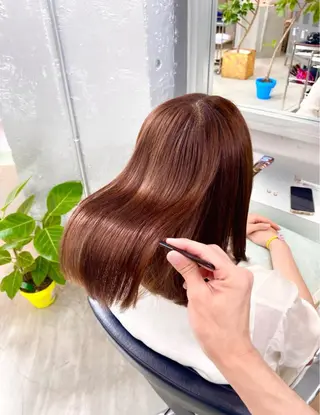 ミディアム パーマ 普通の美容室じゃない ‼️/若林のヘアスタイル