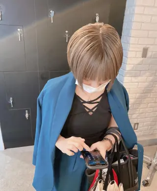 ショート カラー ヘアアレンジ stylist/蛯谷 珠里のヘアスタイル
