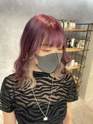 ミディアム Cielro【 シェイロ 】所属・Cielro/ダブル カラー/西田咲希のヘアスタイル