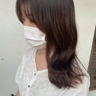 セミロング カラー 韓国🇰🇷髪質改善 Chisaki치사키のヘアスタイル