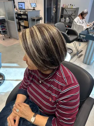 ショート カラー 💖ハイライト/ハイ トーン💖MIKIのヘアスタイル