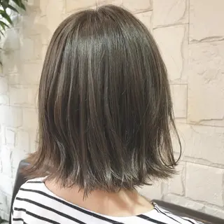 ミディアム カラー 🥛洒落髪小顔cut なら龍崎🥛のヘアスタイル
