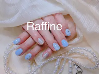 ネイル RAFFINE 月🦋🩵のネイルデザイン