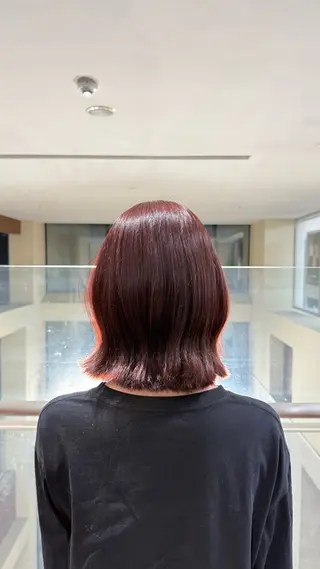 ミディアム カラー 濱崎 あかりのヘアスタイル