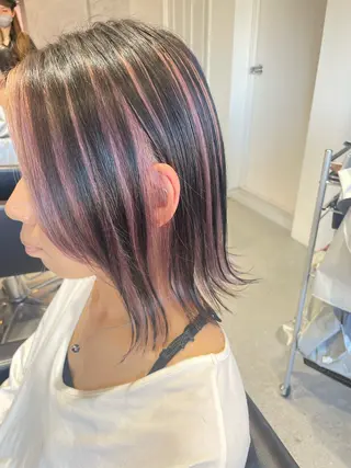 ミディアム カラー sato manamiのヘアスタイル