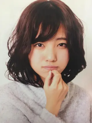 ミディアム カラー パーマスタジオ グレイス はやとのヘアスタイル