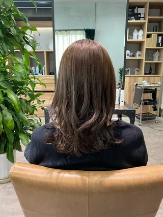 ミディアム 大久保 優香のヘアスタイル