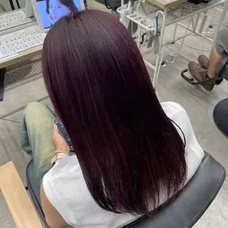 セミロング カラー ななみ.⋆𝜗𝜚 艶カラー/まつパのヘアスタイル