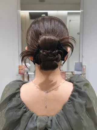 ヘアアレンジ 顔周り/透明感/銀座 🩵りのせのヘアスタイル