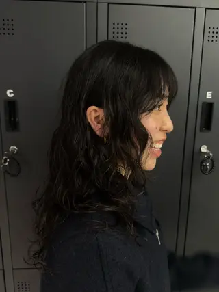 ロング パーマ cut model 🫒natsuのヘアスタイル