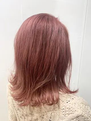 セミロング カラー 顔周り/暗髪カラー /アベ マホのヘアスタイル