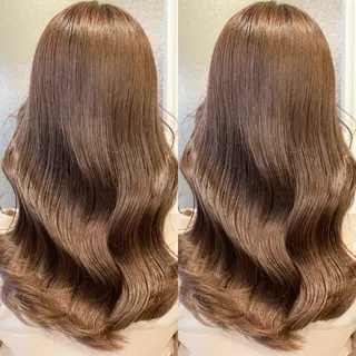 ロング 縮毛矯正/髪質改善 /レイヤー/韓国のヘアスタイル