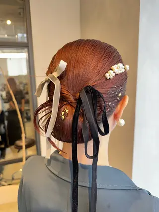 ヘアアレンジ 透明感カラー✨艶髪 制作🌱山根あゆみのヘアスタイル