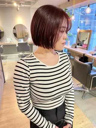 ショート カラー ボブ/パーマ 古家 佑真のヘアスタイル