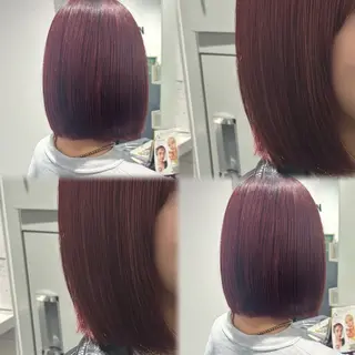 ミディアム カラー 髪質改善ストレート /暖色カラー🎀🪞のヘアスタイル