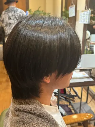 ショート なぎさ/ﾏﾂﾊﾟ ｽﾄﾚｰﾄ/ｶﾗｰのヘアスタイル