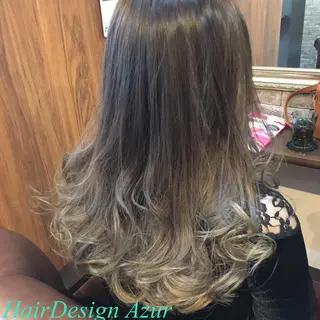 ロング カラー HairDesign Azurのヘアスタイル