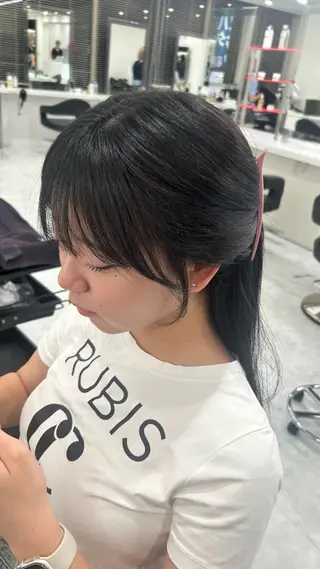 ロング カラー パーマ ヘアアレンジ メンズ キッズ 🩶盛れ✖️韓国ヘア 🩶Himari🎀のヘアスタイル