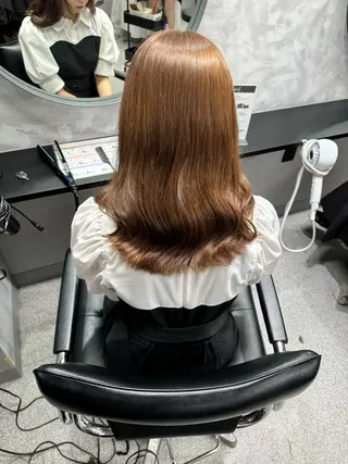 ミディアム 濱川響太レディース カットモデルのヘアスタイル