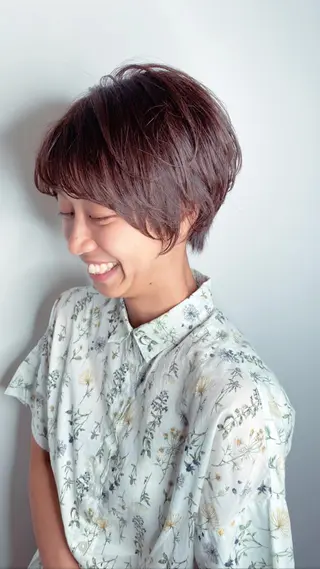 ショート カラー ヘアアレンジ WEG所属・韓国レイヤー/艶髪 WATSUKIのヘアスタイル