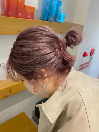 ミディアム カラー ヘアアレンジ 、 、のヘアスタイル