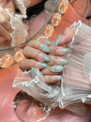 ネイル 23時まで❤︎韓国、 ワンホンネイルのネイルデザイン